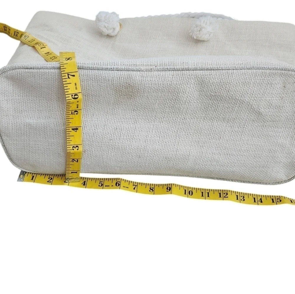 Bride Sequine Jute Large Beach Tote